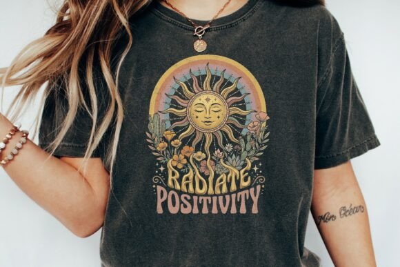 Boho Retro Sun: Radiate Positivity in Your Designs
