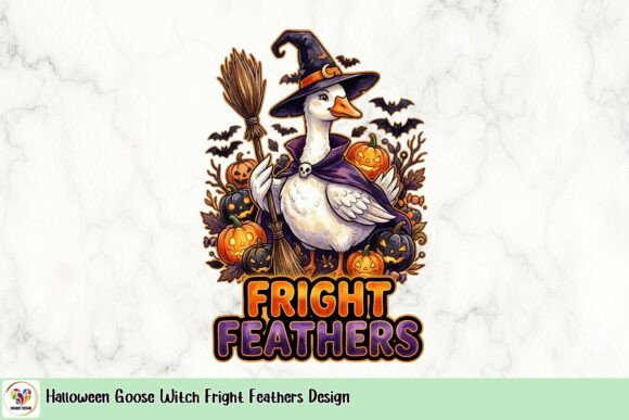 Halloween Goose Witch: A Fright Feathers Design Asset