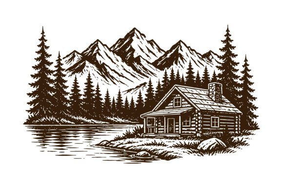 Mountain Cabin Lake Nature Design: Elevate Your Creative Projects