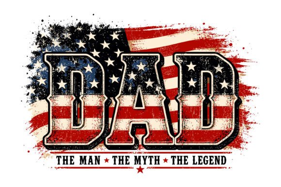 Patriotic Dad Vintage USA Design: A Timeless Graphic Asset