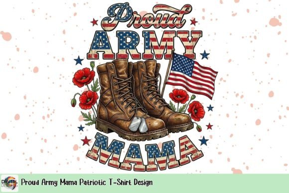 Proud Army Mama Patriotic T-Shirt Design: A Graphic Designer's Guide
