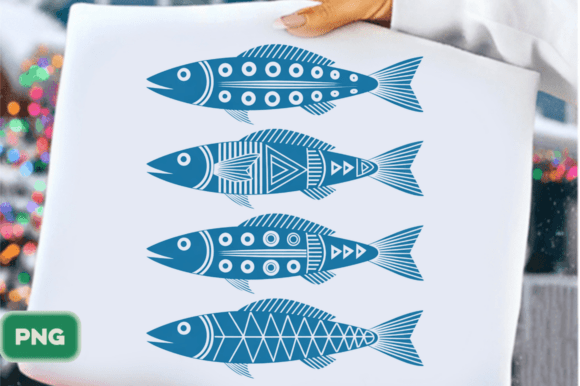 Scandinavian Fish Pattern Design: A Modern Graphic Asset
