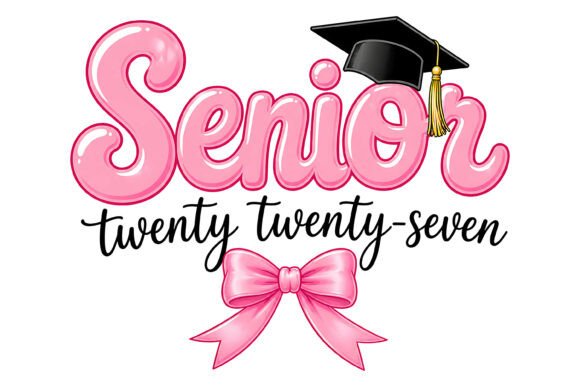 Senior 2027 Pink Graduation Design: A Modern Creative Asset