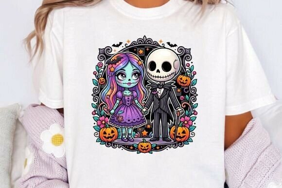Spooky & Sweet: Halloween Couple Design Png, Ghost Png