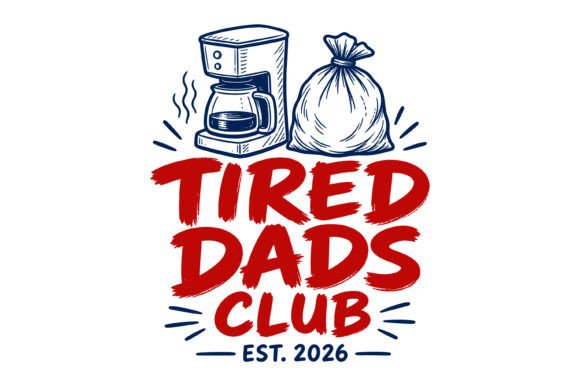 Tired Dads Club Coffee T-Shirt Design: A Designer's Asset